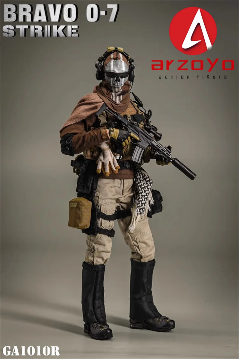 EASY&SIMPLE 1/6 BRAVO 0-7 SAS Maska Czaszki w Skali 1/6, Strój Bojowy Ducha, Pełny Zestaw dla Figurki Akcji 12-calowej, Model Kolekcjonerski