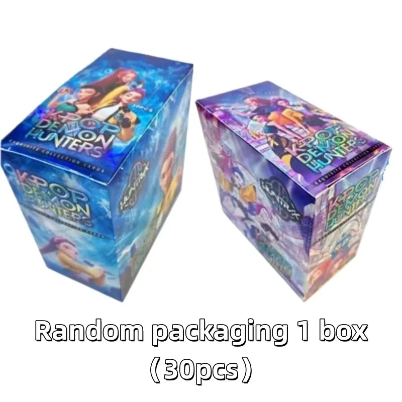 

Anime Kpop Demon Hunters Collectible Card Blind Box Huntrix Rumi Mira Zoey Saja Boys Laser Flash Card Mystery Bag Surprise Gift