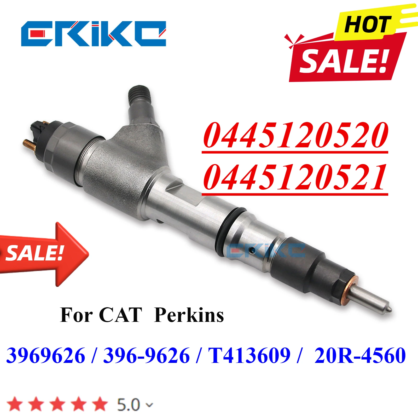 

0445120521 Fuel Injector 0 445 120 521 Auto Engine Nozzle For Perkins T413609 CAT 3969626 20R-4560 396-9626