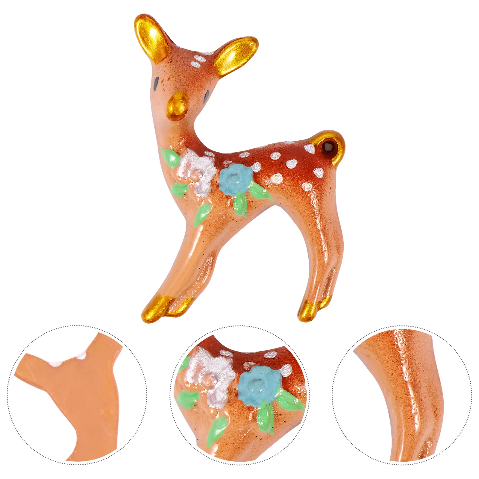 

10 Pcs Sika Deer Decoration Children's Toys Desktop Creative Table Adornment Crafts Decorative Ornaments Mini Resin Succulent