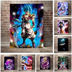 Classic Dragon Ball Goku Vegeta Starry Night Two-Dimensional Motion HD Poster Canvas Mural Decoration Painting Gift