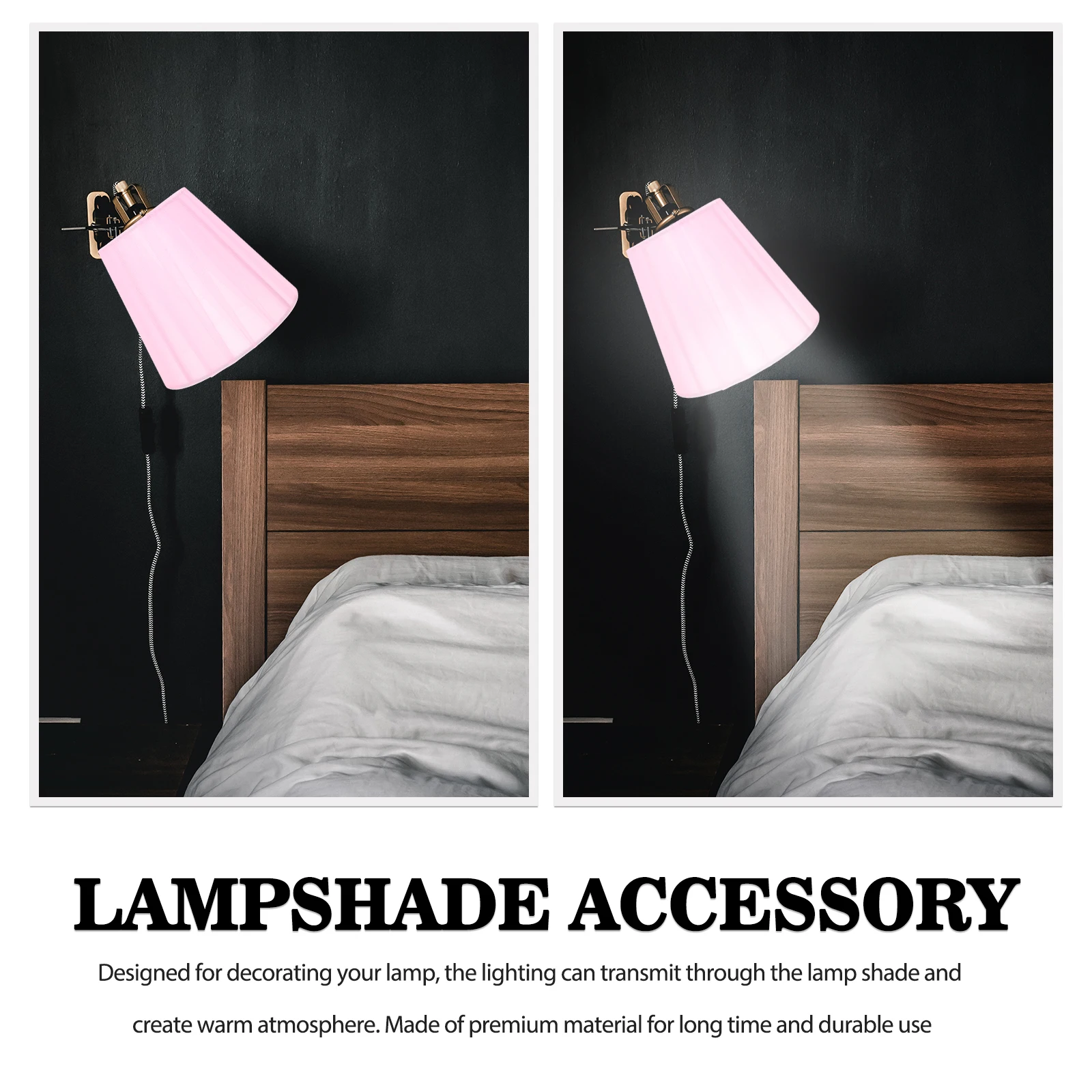 

Translucent Gauze Lamp Shades Pink Small Lamp Covers for Table Desk Light Bulb Bedroom Living Study Hotel Lighting Accessories