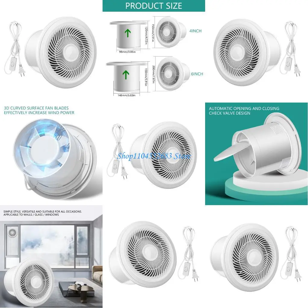 

Y6GD Настенный вытяжной вентилятор Малошумный вентилятор Вытяжка