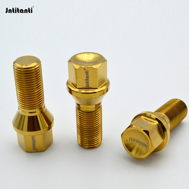 

Jntitanti Gr.5 titanium hub bolt M12*1.25*28-45mm never rust racing parts cone seat wheel bolt for Fiat Peugeot Citroe racing