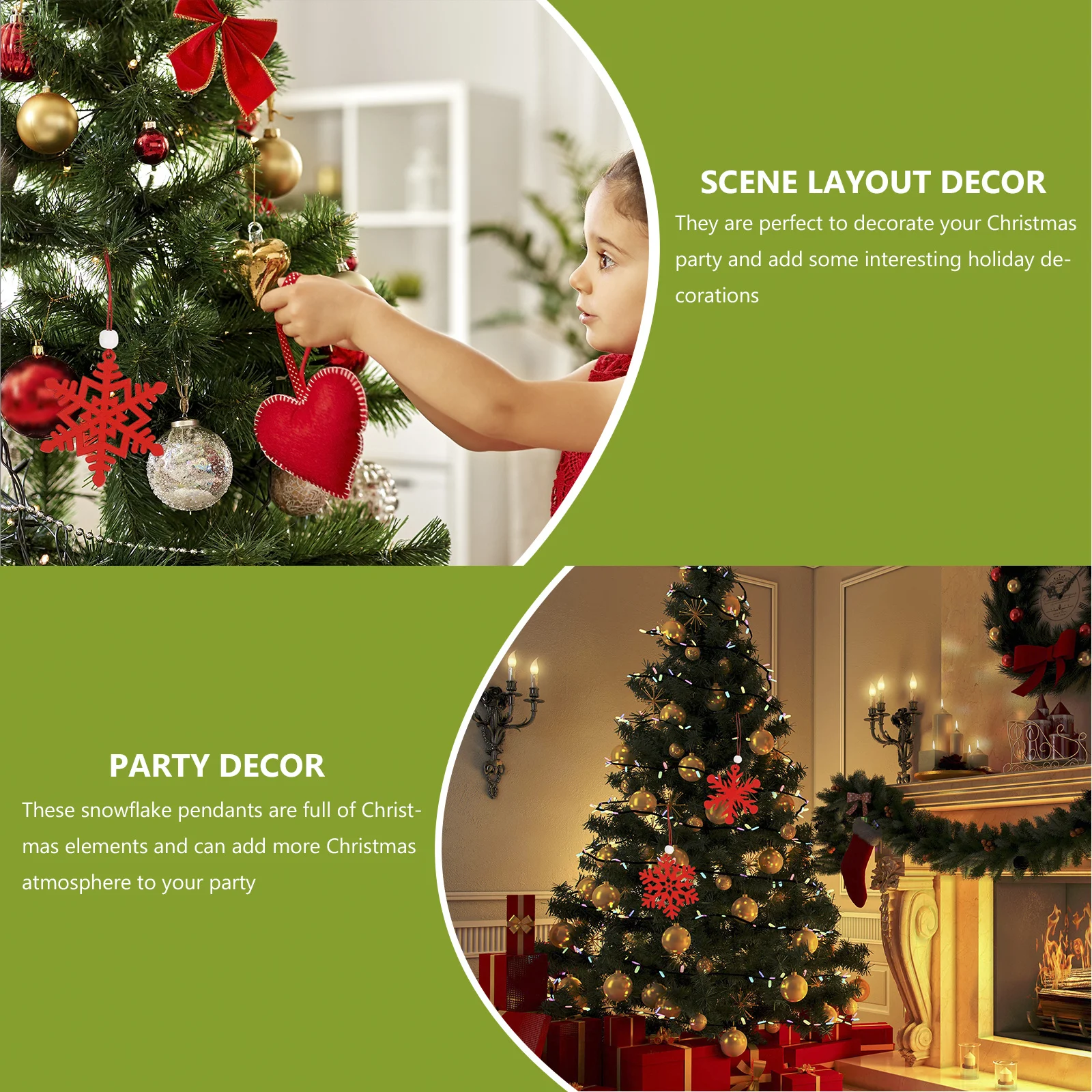 

6Pcs Christmas Snowflake Ornaments Premium Xmas Pendants for Party Home Tree Window Hanging Decorations Xmas Snowflake Adornment