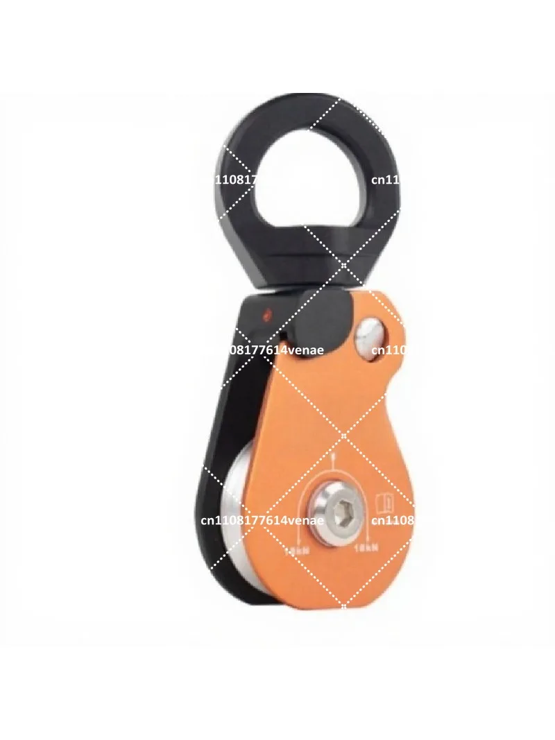 Single & Double Pulley for Outdoor Use, Swivel Connector with Anti-Twist Design to Prevent Rope Tangle