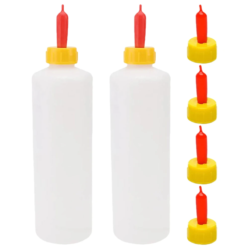 

2Sets Lamb Milk Bottles Multifunctional Animal Feeding Tool Durable Easy Clean Farmhouse Livestock Supplies