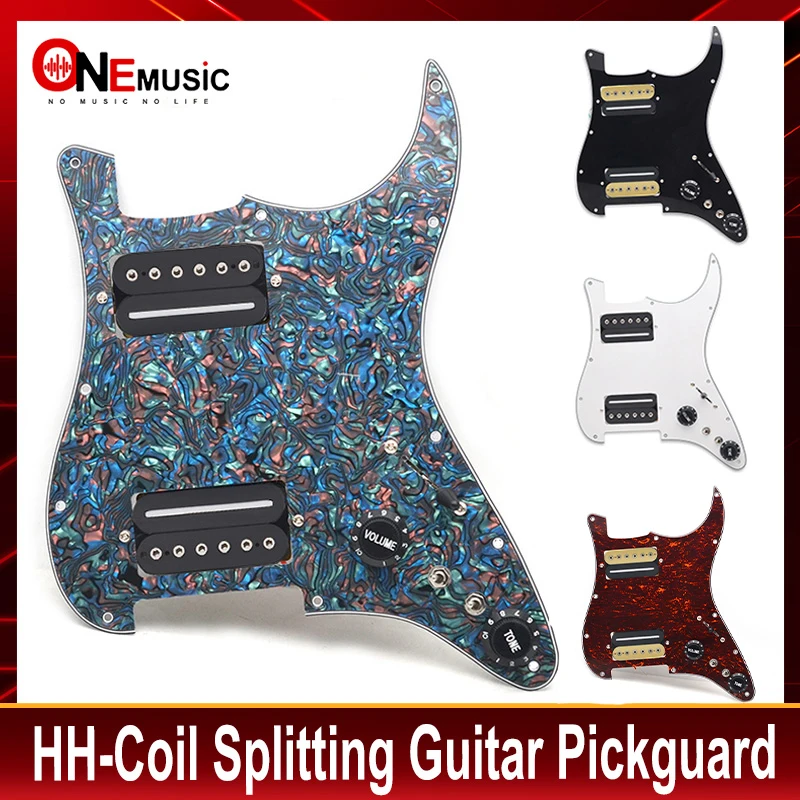 HH-Coil Splitting Electric Guitar Pickguard Two Blade/Hexagonal Screw Style Output-7.5K/15K with Two Humbucker Loaded Prewired S