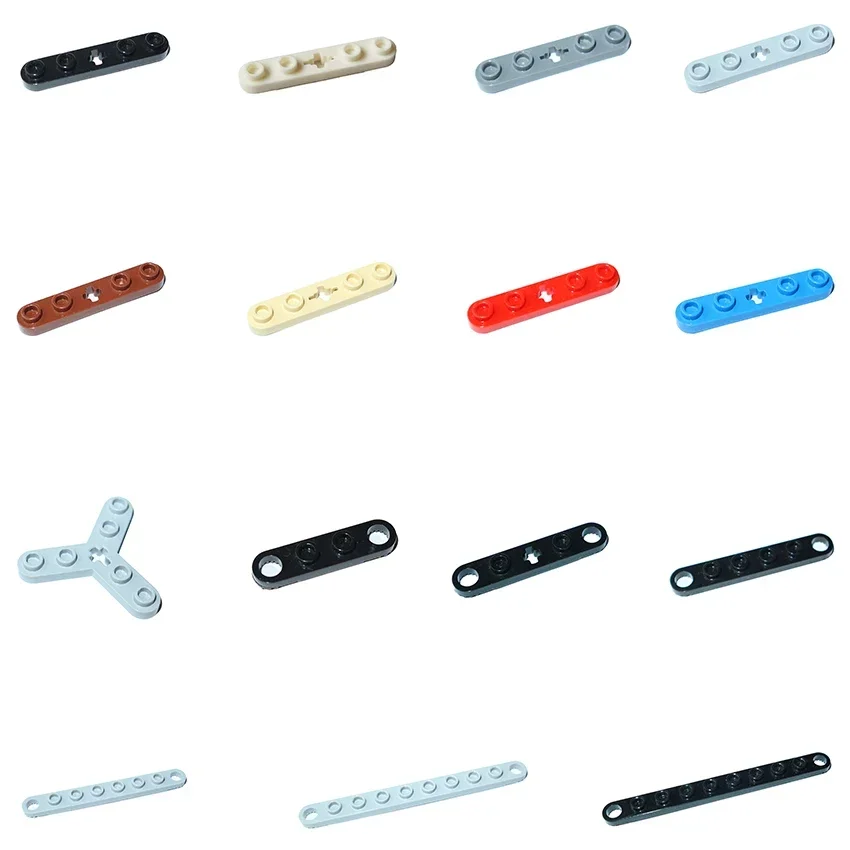 Technische Plaat Met Getande Einde Kleine Deeltjes Bouwstenen Met Studs MOC Speelgoed Onderdelen 32124 32125 4263 2711 4262 4442 2719