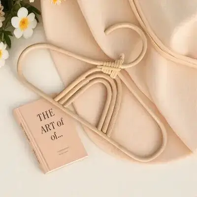 Rainbow Hangers Rattan Baby Hanger Premium Handcrafted Small Size Kids Clothes Hanger Non Scratch Surface Nursery Closet