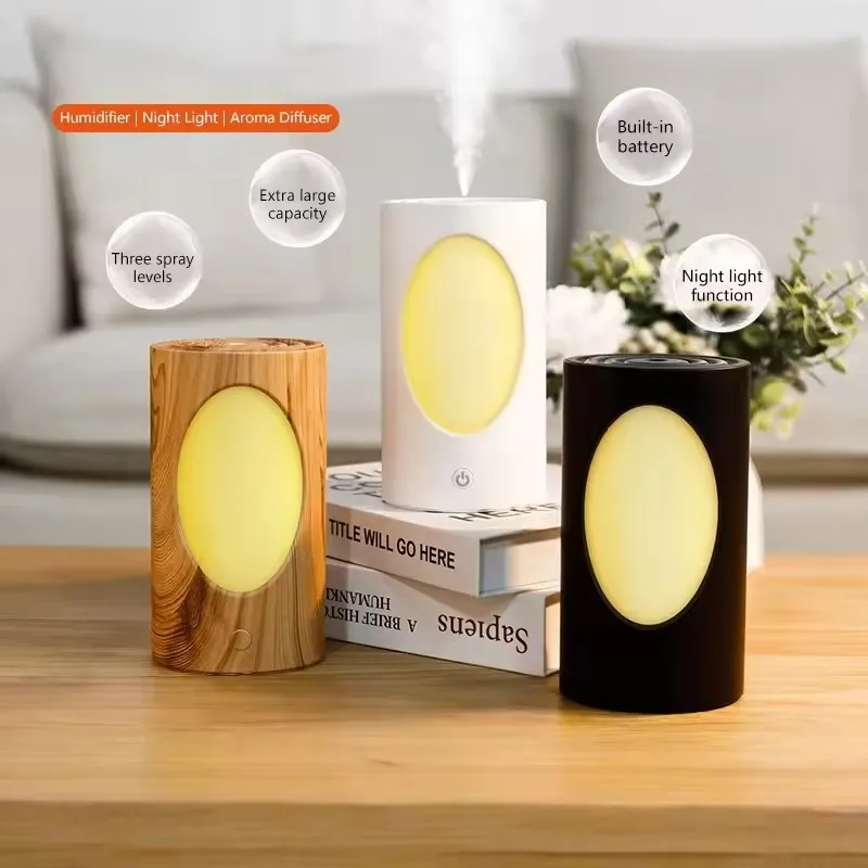 MI 600ml Portable Aroma Diffuser With Colorful LED Lights Battery Rechargeable Wireless Air Humidifier For Bedroom Office