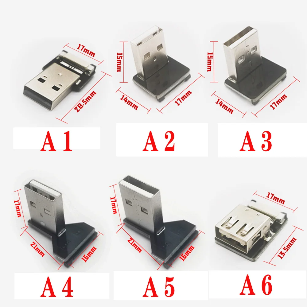 

JoniSerl FPV USB USB2.0 Male 90 Degree Up Angled Type-A Connector Male Plug for FPV HDTV Multicopter Aerial Photography