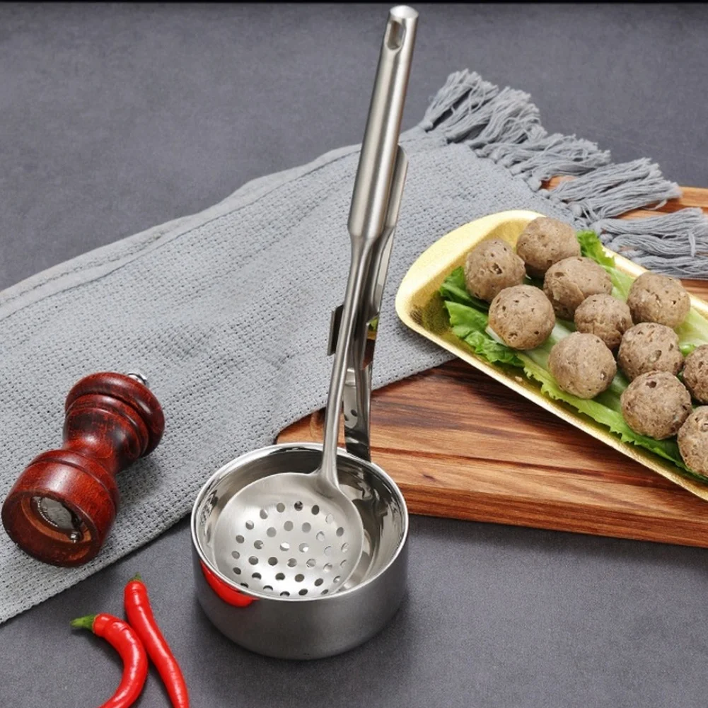 Double Layer Stainless Steel Spoon Rack Korean Design Ergonomic Handle Spoon Holder 21.4 x 9.8 cm Mirror Finish