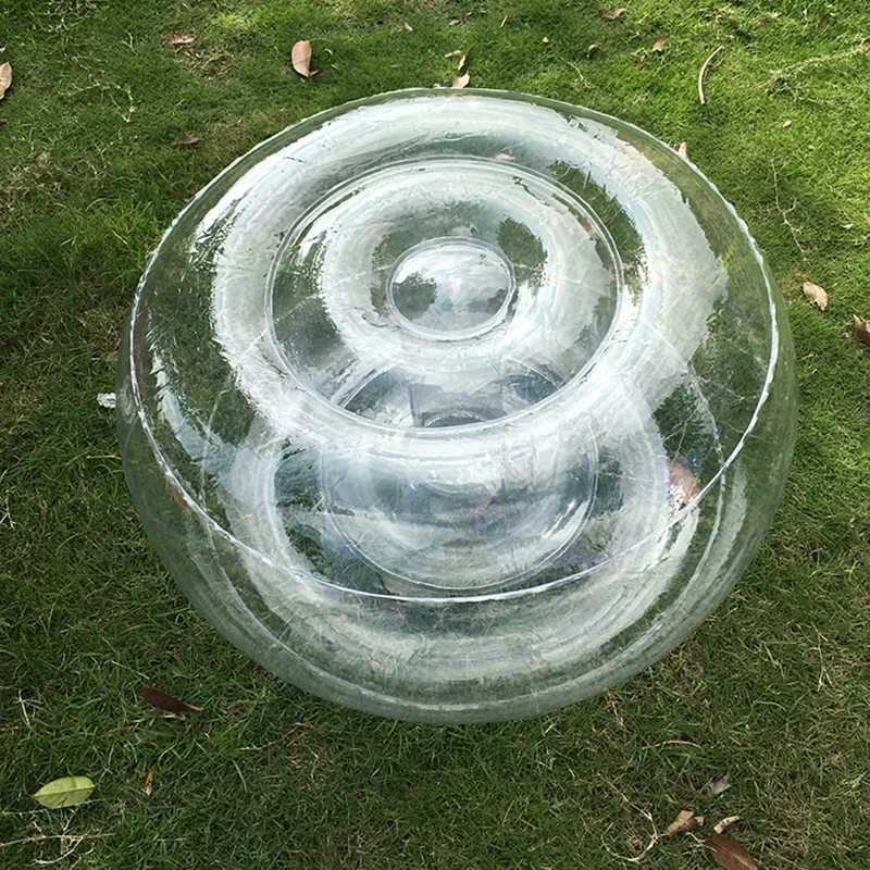 Transparante Grote Ronde Opblaasbare Kruk Outdoor Reizen Draagbare Opblaasbare Kleine Bank Auto Thuis Stap Stoel