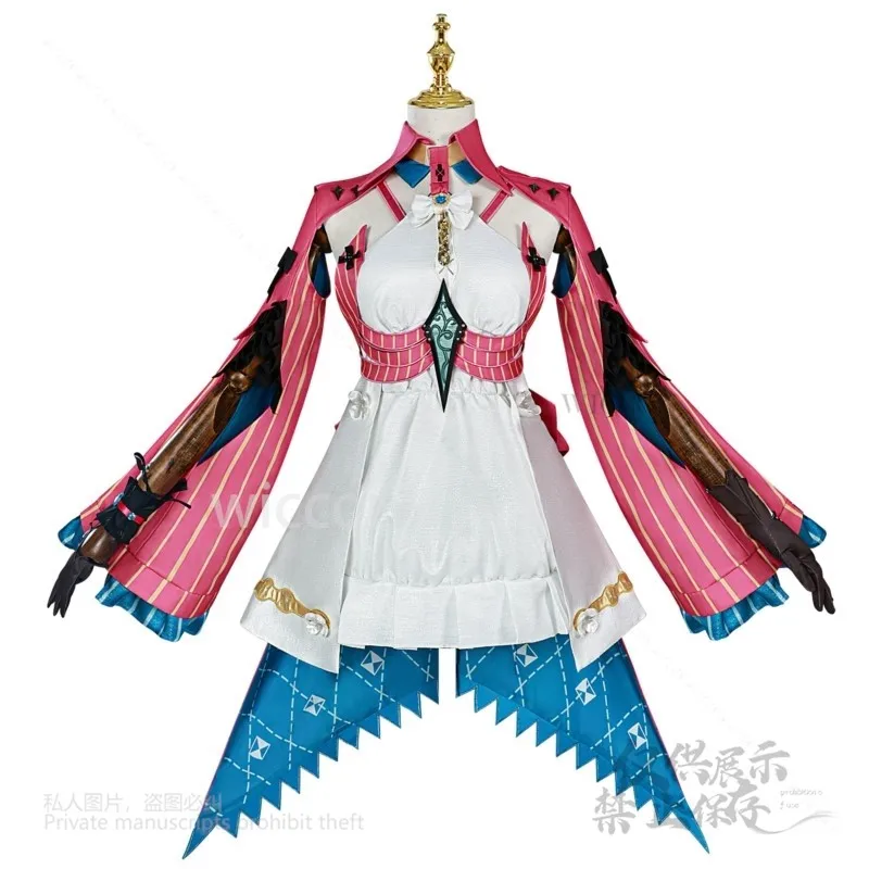 أنيمي لعبة Wuthering موجات كارلوتا أنيمي زي لعب الأدوار البدلة فستان علوي للإناث الفتيات ملابس حفلات الهالوين مخصصة