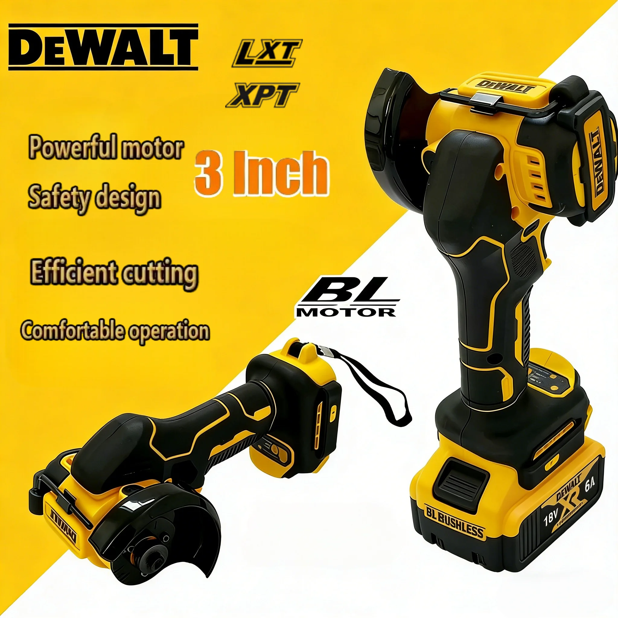 

Аккумуляторная угловая шлифовальная машина DEWALT 3 дюйма, мини-шлифовальная и отрезная машина для полировки, совместимая с аккумуляторами DEWALT 18V 20V