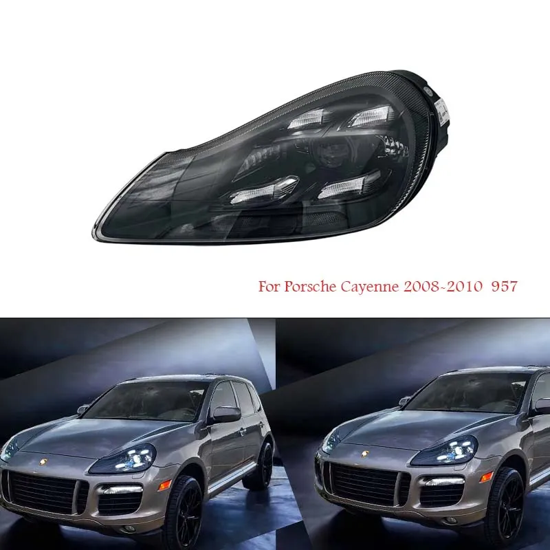 

Пара светодиодных фар 2021, обновление для Porsche Cayenne 957 2008-2010, передняя фара, автомобильные фары, высококачественный аксессуар для автолампы