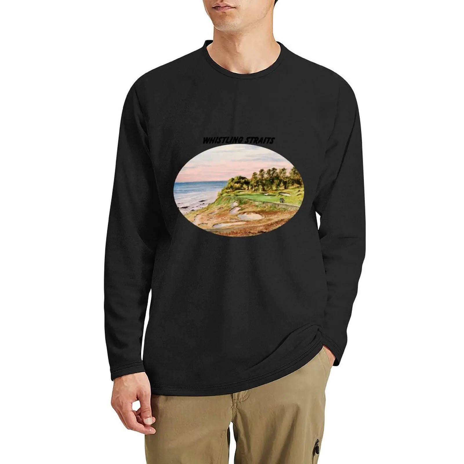 

Whistling Straits Golf Course With Banner Long T-Shirt tees Oversized t-shirt cute clothes black t-shirts for men