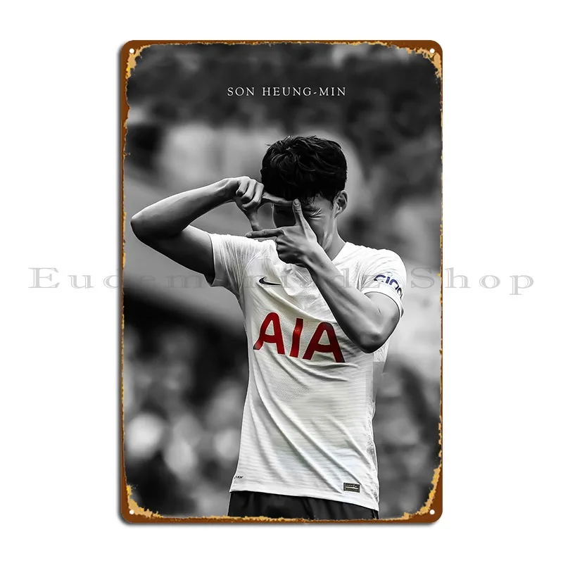 Son Heung Min Metal Sign Personalized Wall Decor Garage Funny Home Tin Sign Poster