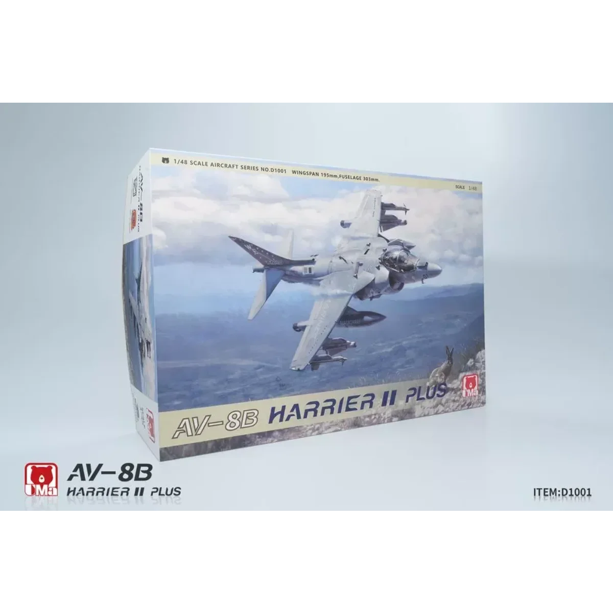 Transporte rápido D1001 American AV-8B Harrier II PLUS Aeronave de ataque DIY Toy Collection 1/48 UMa Kit de aeronaves montadas