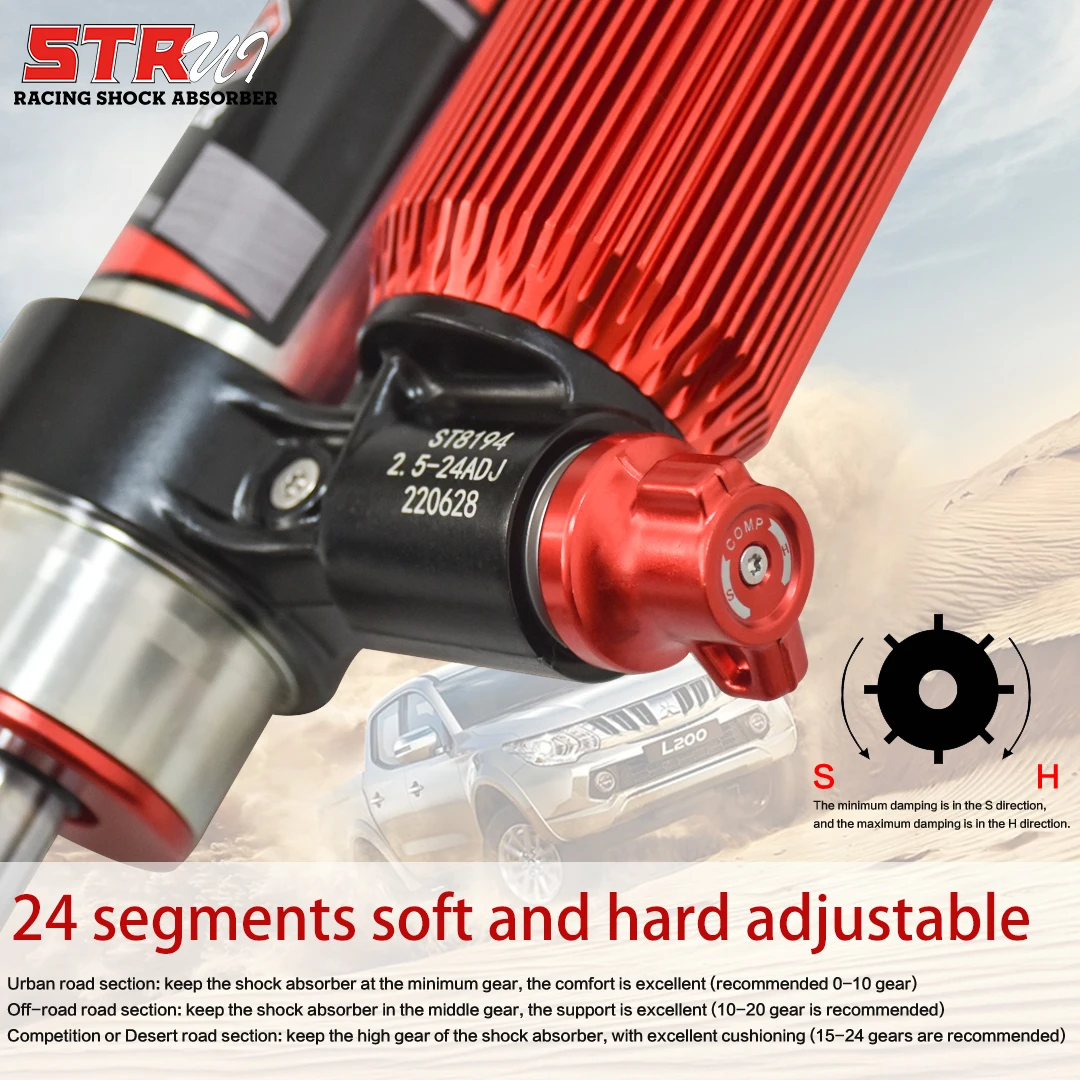 STR Nitrogen Gas Charged Off-road 4x4 Shock Absorber 2 Inch Lift Suspension Lift Kit For Great Wall Haval H9