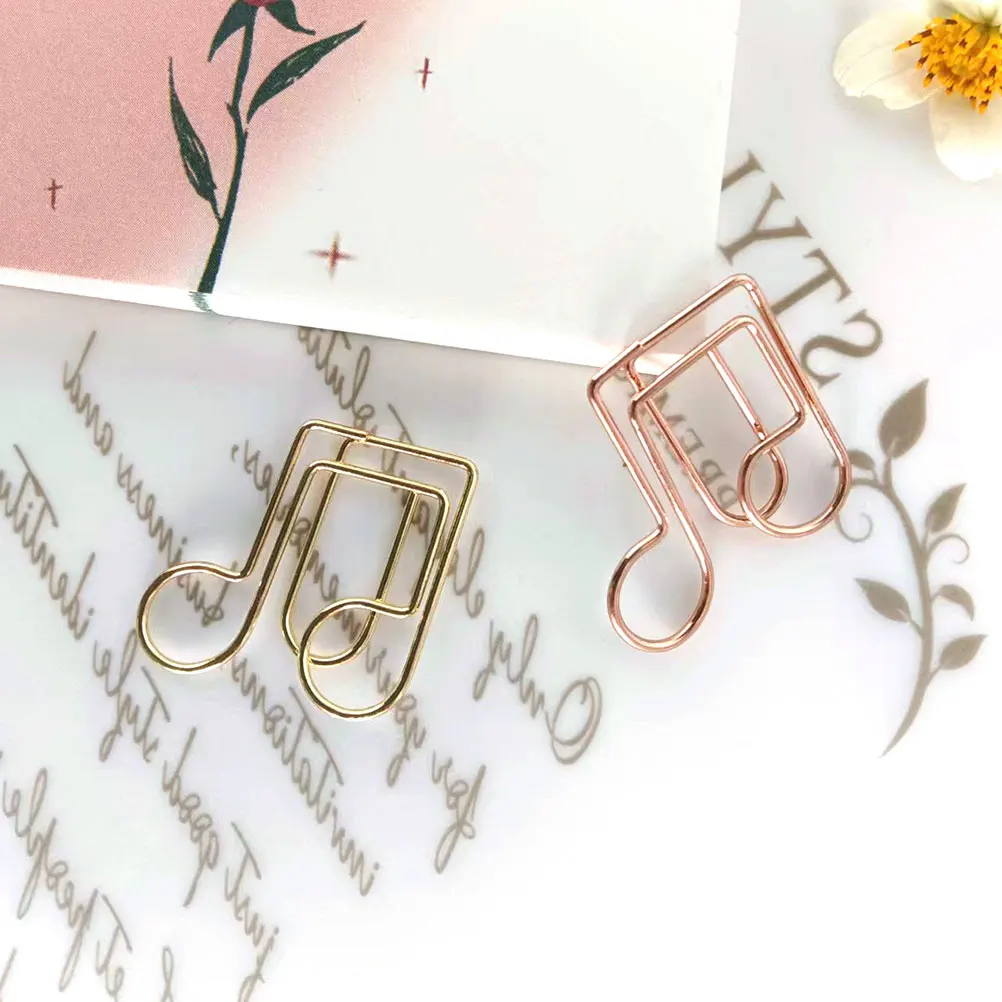 

Moon Note Clips Metal Colored Cute Binder Bulk Music Decorative File Office Smooth Metal Paper Clip Creative