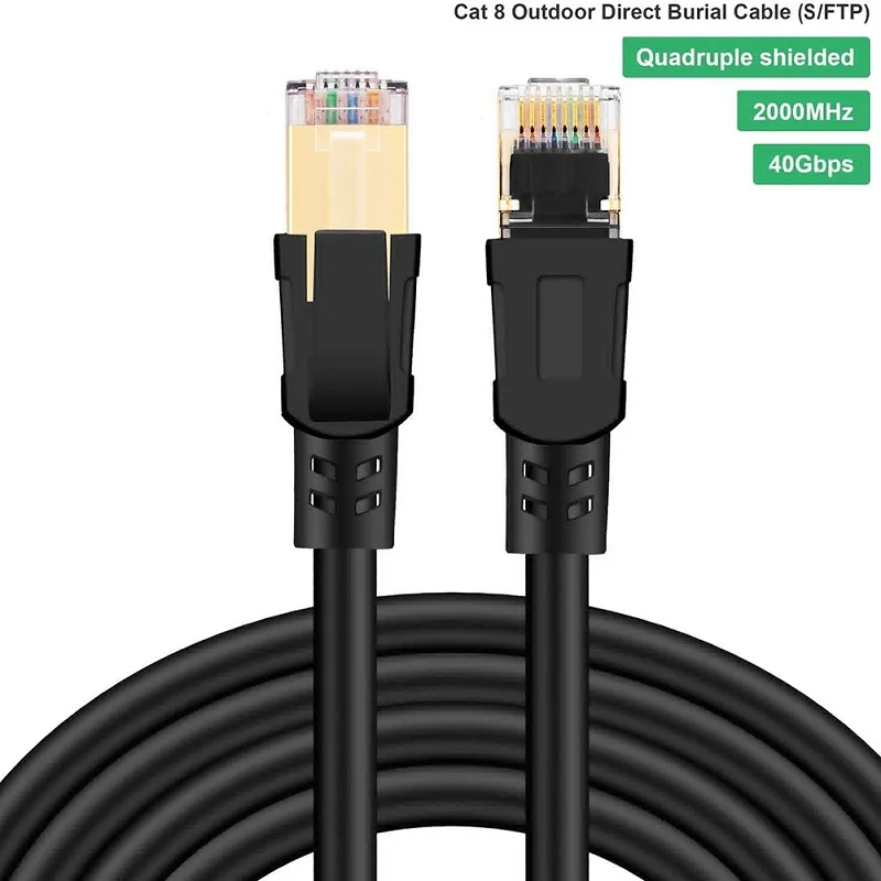 

Ethernet Cable CAT8 40Gbps 2000MHz CAT 8 Networking Internet Lan Cord for Laptops PS 4 Router RJ45 Cable