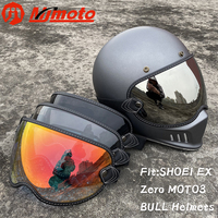 Retro Motorcycle Goggles Full Face Helmets Lens Glasses Motorcycle Helmet Bubble Visor Lens for SHOEI EX-ZERO Simpson RYMIC Etc