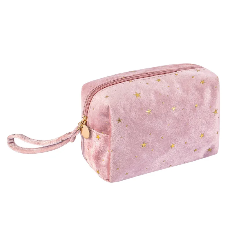 Velvet Makeup Bag Flannel Portable Replacement Lipstick Storage Bag Star Velvet Cloth Portable Travel Storage Washing Bag