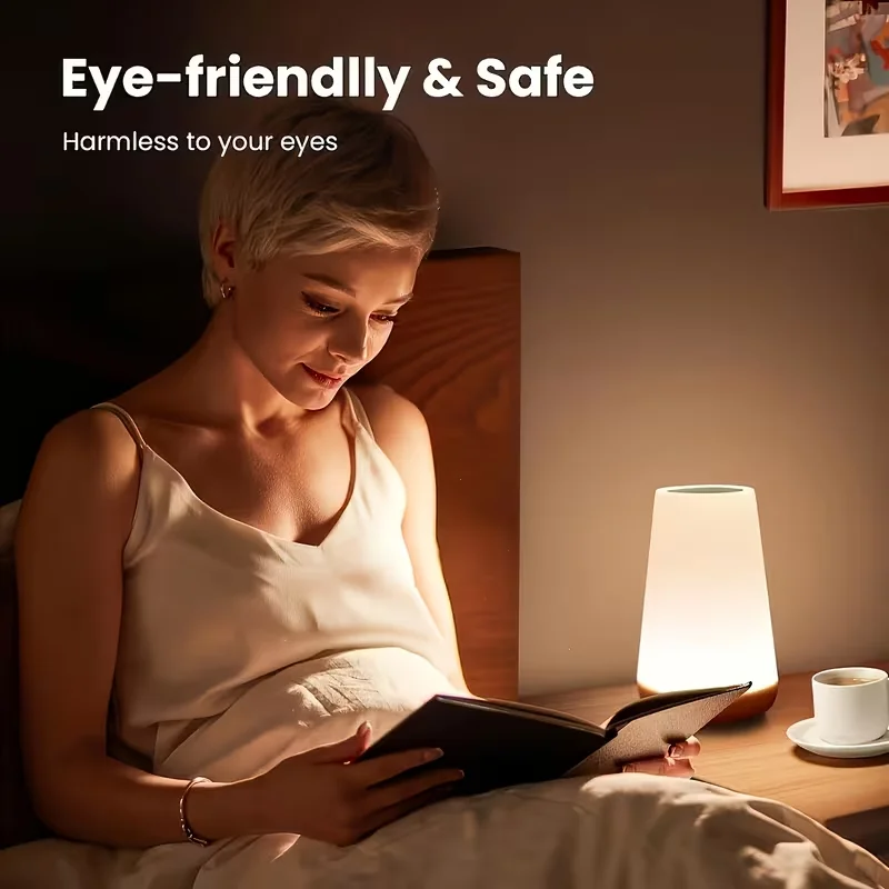 LED 13 Color Changing Night Light Remote Control Touch USB Rechargeable RGB Night Lamp Baby Kids Bedroom Table Bedside Lamp
