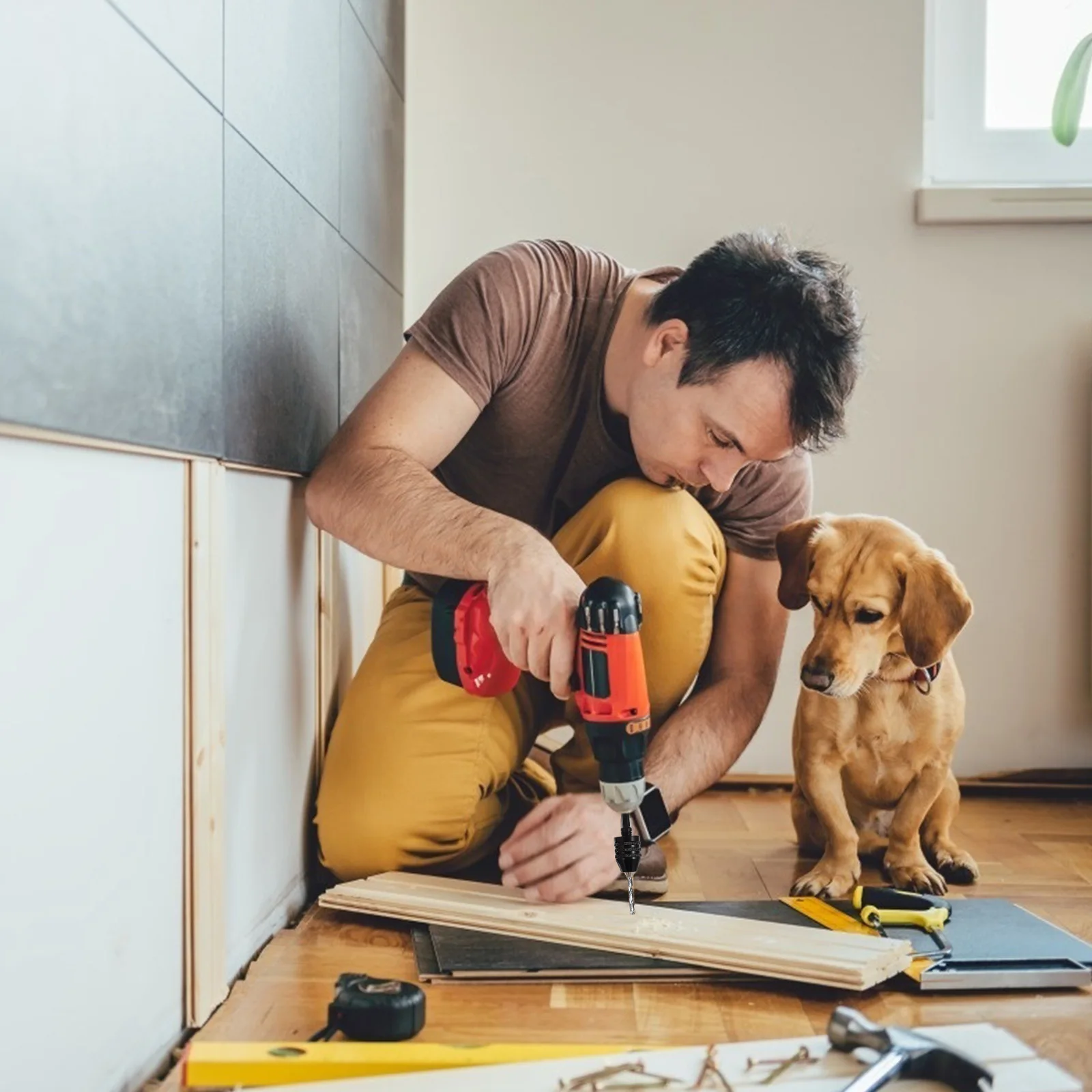 1 conjunto hex alça redonda broca mandril adaptador kit de conversão para chave de fenda elétrica impacto driver comutação rápida