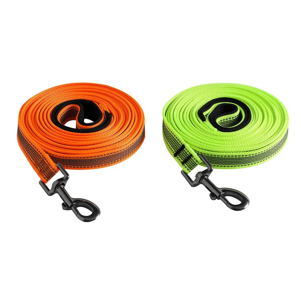 1.2m 3m 5m 10m 15m Long Leash for a Dog Non-Slip Rubber long lead Reflective long dog leash Walking Recall Training Rope