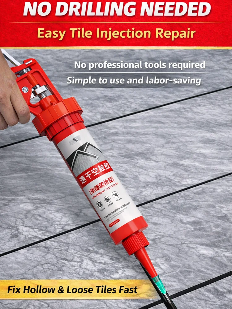 Fix Loose Tiles Without Removing – Tile Repair Adhesive Kit, Fast Drying, Strong Bond for Floor & Wall Tiles
