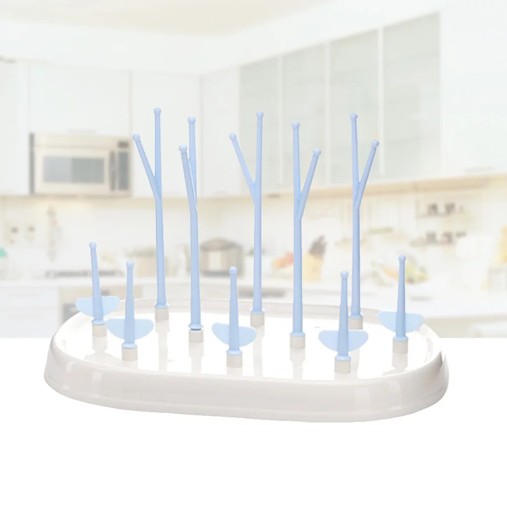 

Сушилка для детских бутылочек, розовый компактный держатель в форме дерева, подставка для бутылочек, чашек, аксессуары, экологически чистый пластик, съемный