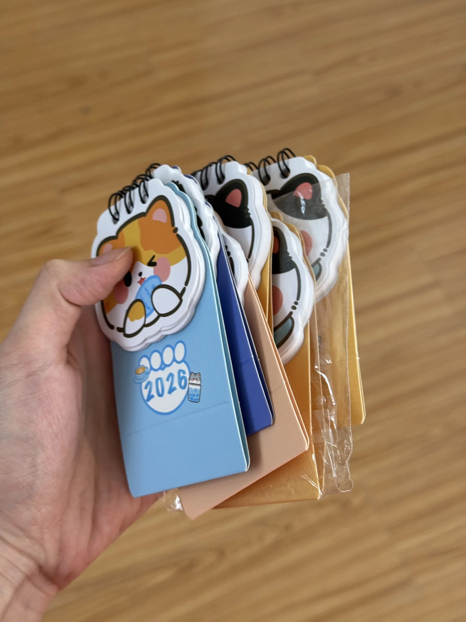 

Cute 2026 Mini Desk Calendar Cartoon Cat Daily Organization Desktop Calendar Coil Planner To Do List Coil Calendar School