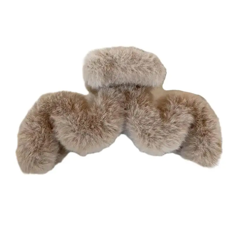 

652F пушистая плюшевая заколка для волос для девочек, волнистая заколка для волос, инструмент для укладки волос для густых для