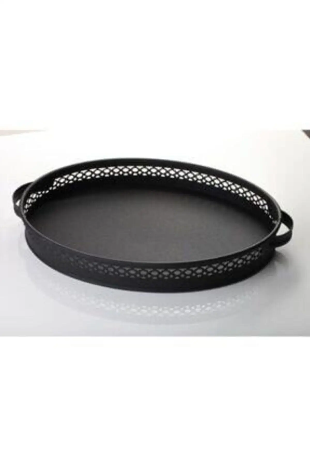 

Black Metal lace wrought iron Oval tray 37 Cm luxury 2022 tray Tea tray Tea tray