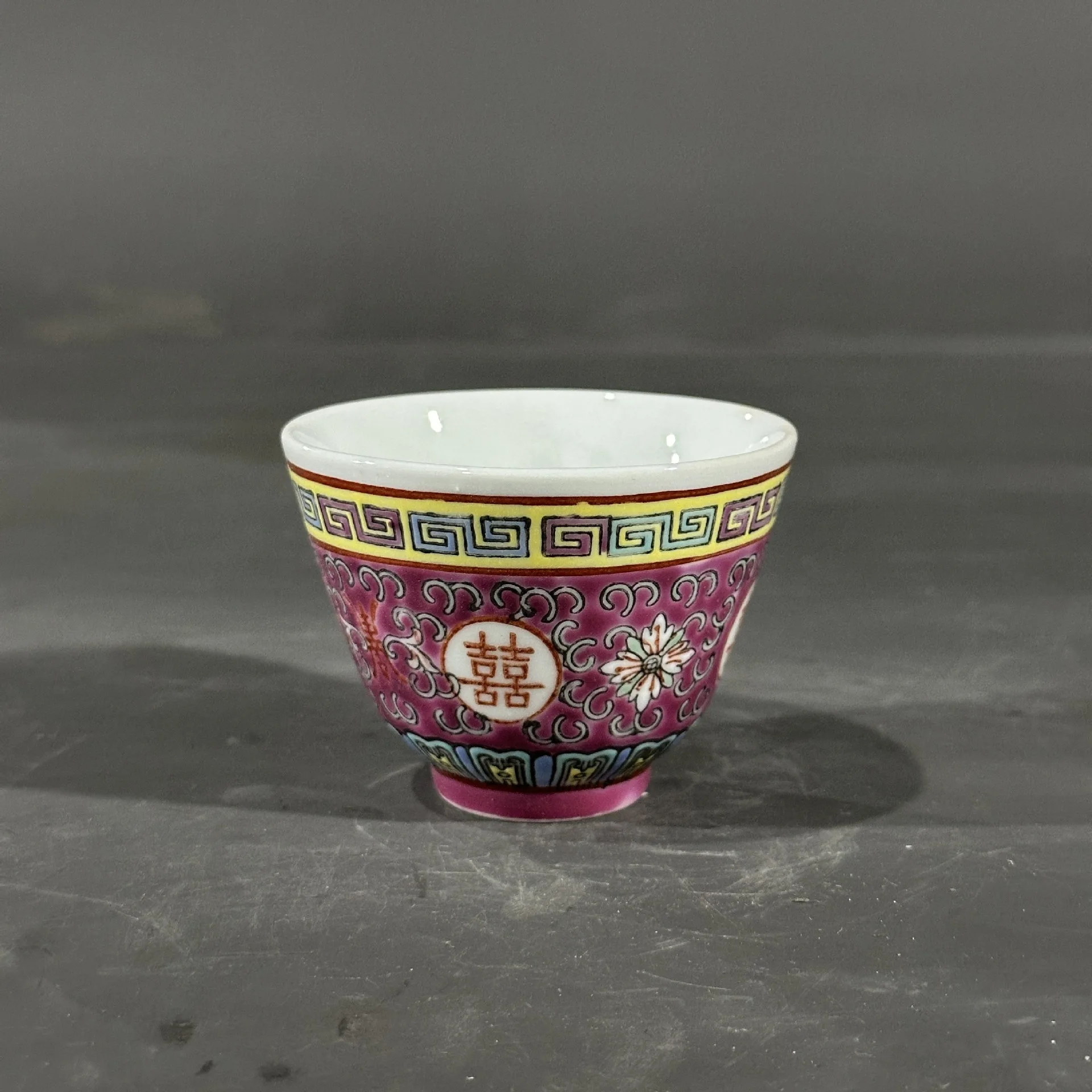 Handmade and Hand-Painted Jingdezhen Wanshou Wujiang Tea Set Cup Two Cylinder Porcelain 567 Goods