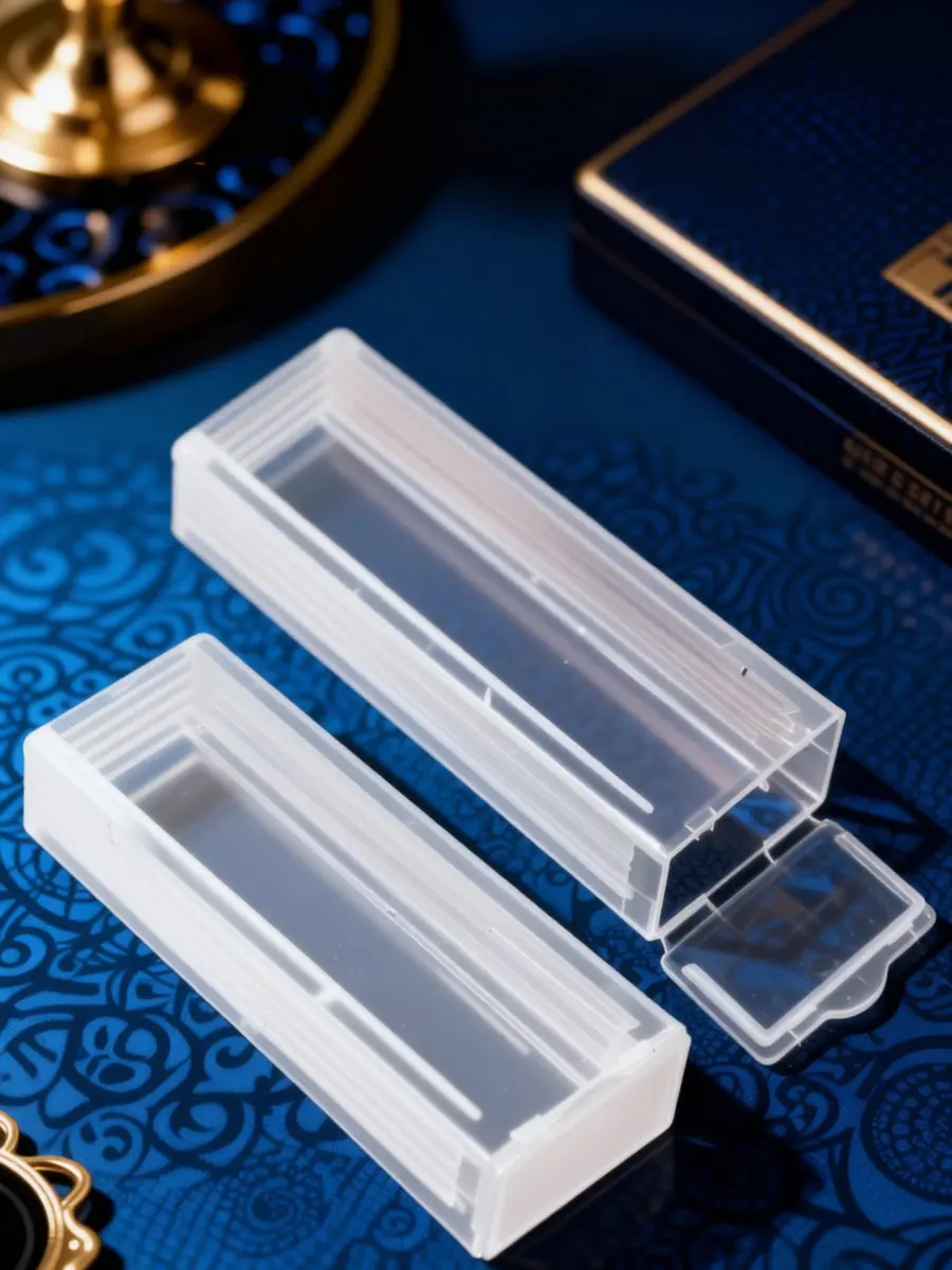 Plastic Microscope Rectangle Flip Top Case Laboratory Slide Storage Organizer Protective Laboratory Supply Equipment