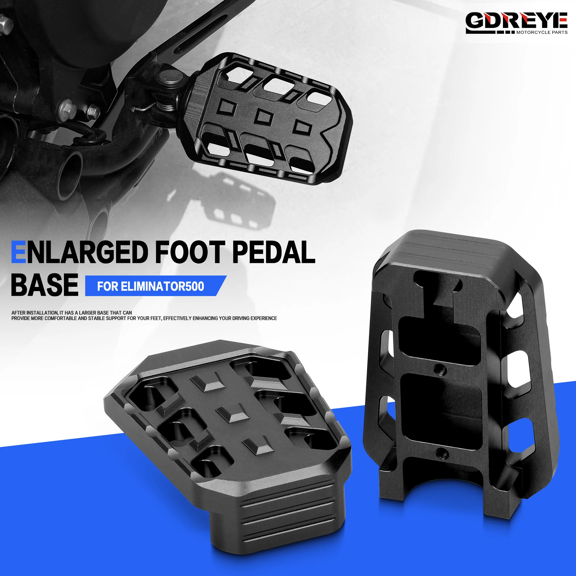 Motorcycle for Eliminator 500 Front Foot Brake Lever Footrest Pedal Enlarge Extension Pad For Kawasaki Eliminator 500