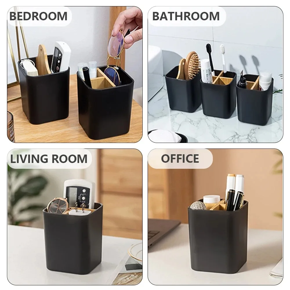 Electric Toothbrush Holder For Bathroom Toothpaste Bamboo Toothbrush stand Makeup Brush Storage Box Bathroom Accessories