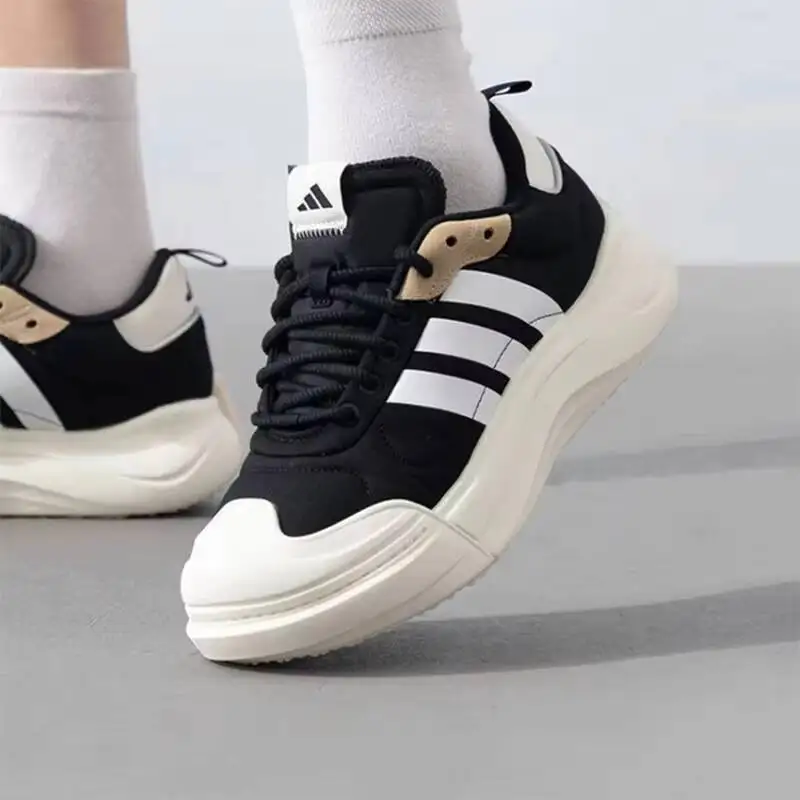 

Hot adidas Black White Shoes Canvas Wavy Thick Sole Classic Stripes Casual Sneakers Men Women IH6058