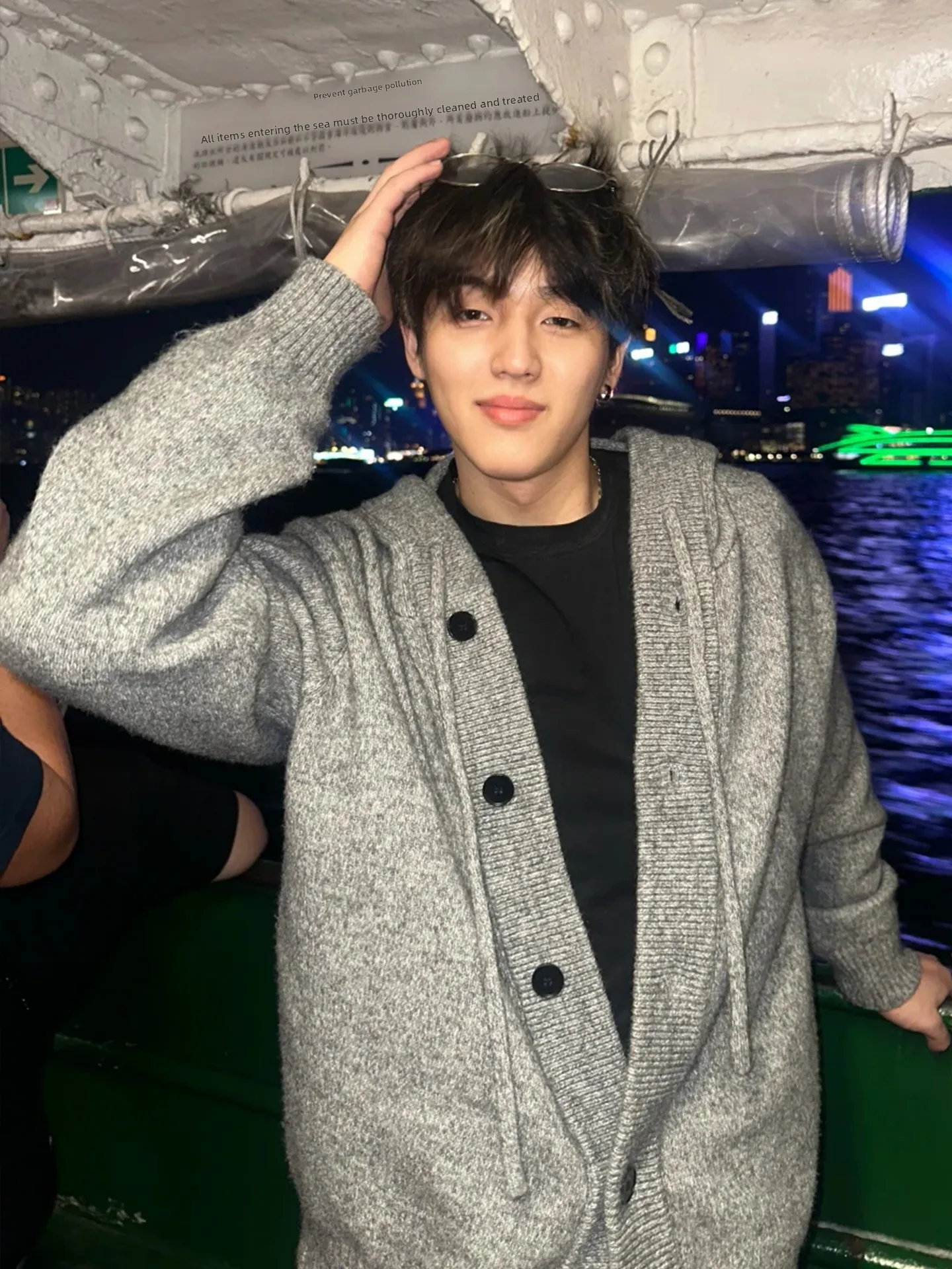 

Simple Dstring Hooded Knitted Open Cardigan Men's Winter Lazy Sle Loose Casual Versatile Sweater Cleanfit Jaet