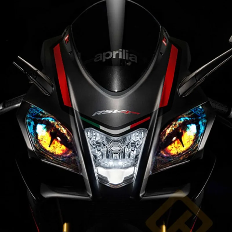 For Aprilia RSV4 RSV 4 Motorcycle Accessories Front Fairing Headlight Sticker Guard Sticker - 2