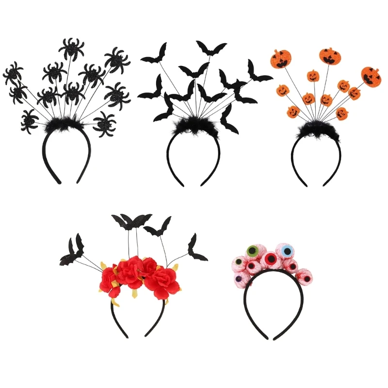 

Multiple Color Spooky Spiders/Eyeball/Bat Hairband Photography Hairband Halloween Party Creative Headband for Girl Women