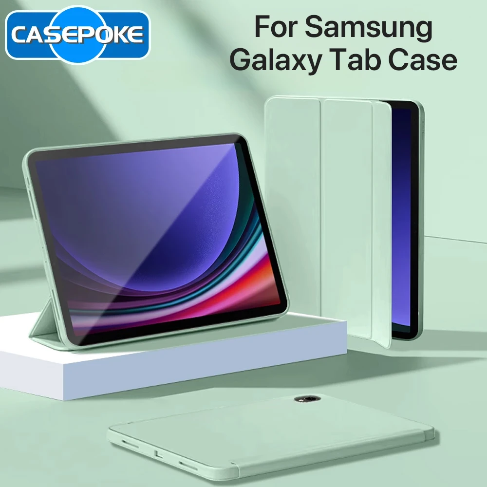 

New Cover For Samsung Galaxy Tab S7/8/9Plus 12.4in Tablet Case Accessories For S6 S7 S8 S9 A7 A8 S7FE Protective Case Flip Stand