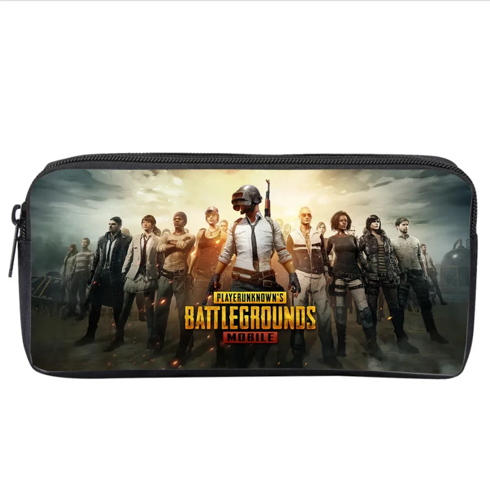 

anime Game PUBG Student pencil case boys girls cartoon pencil Bag teenager Zipper Handbag Women Cosmetic Case Makeup Bag