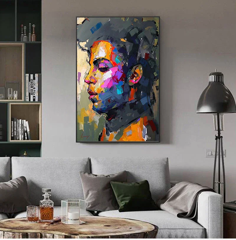 Modern Abstract Portrait Posters and Prints Wall Art Canvas Painting Prince Rogers Nelson Pictures for Living Room Home Decor