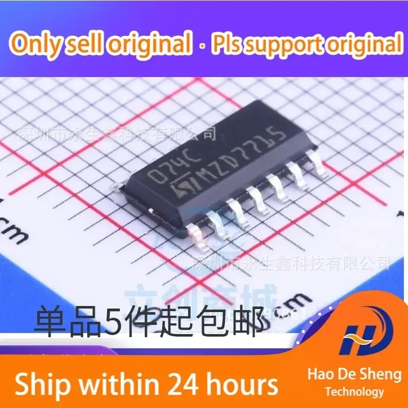

10PCS/LOT TL074C 074C TL074CDT SOP-14 ST TL074 New Original In Stock