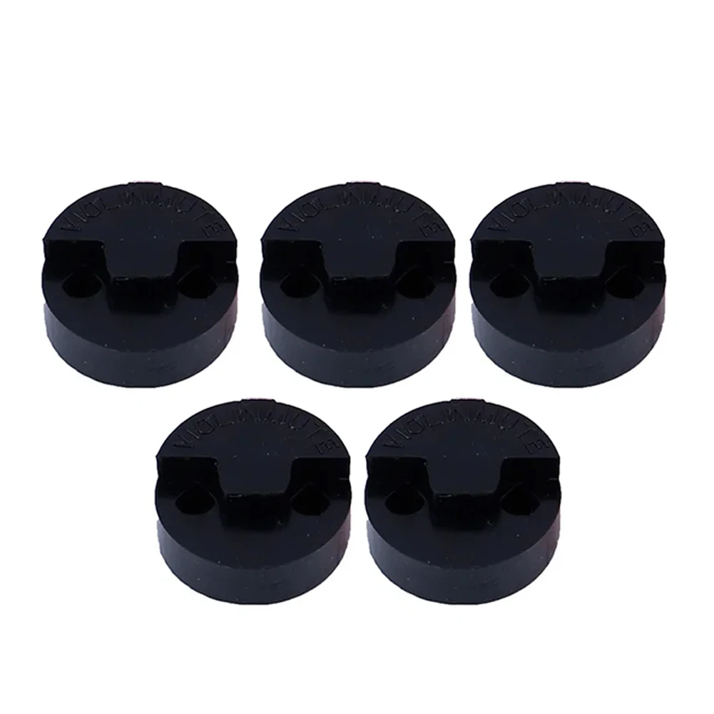 5pcs Rubber Violin Mute Professional Violin Parts 20 X 20mm Round Rubber Violin Mute Silencer Stringed Instrument Accessories